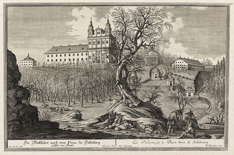 Die Wallfahrt nach dem Plain zu Saltzburg ausser der Stadt. / Le Pelerinage à Plain hors de Salsbourg