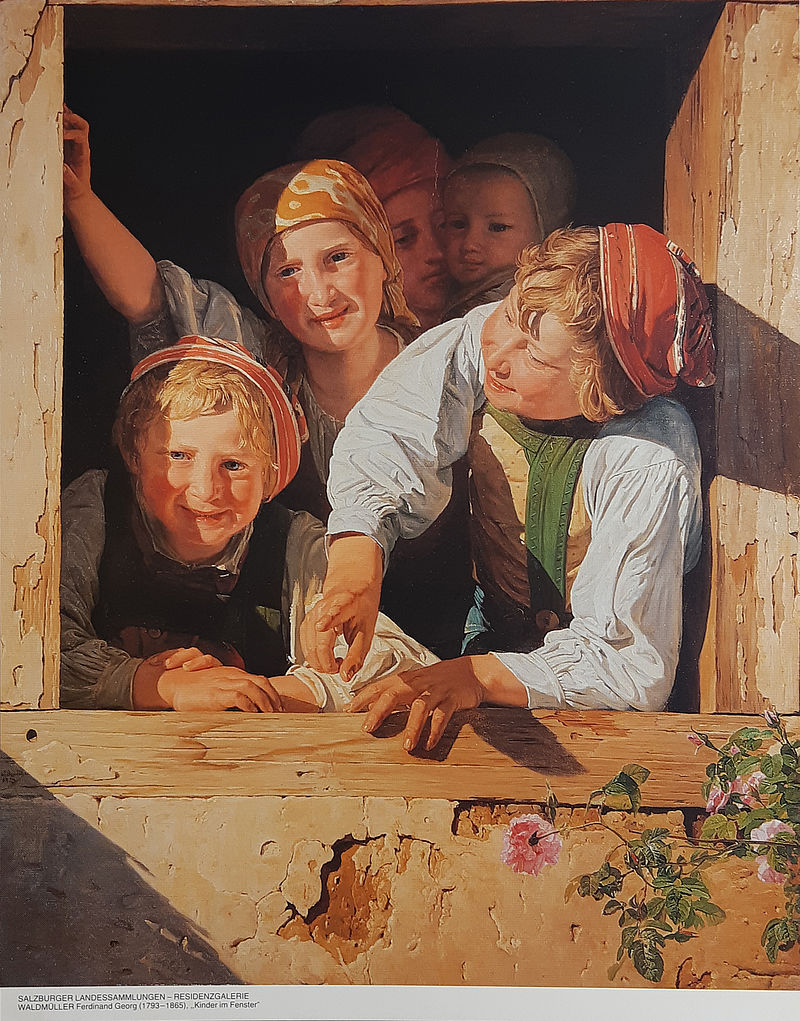 SALZBURGER LANDESSAMMLUNGEN - RESIDENZGALERIE
WALDMÜLLER Ferdinand Georg (1793-1865), „Kinder im Fenster“