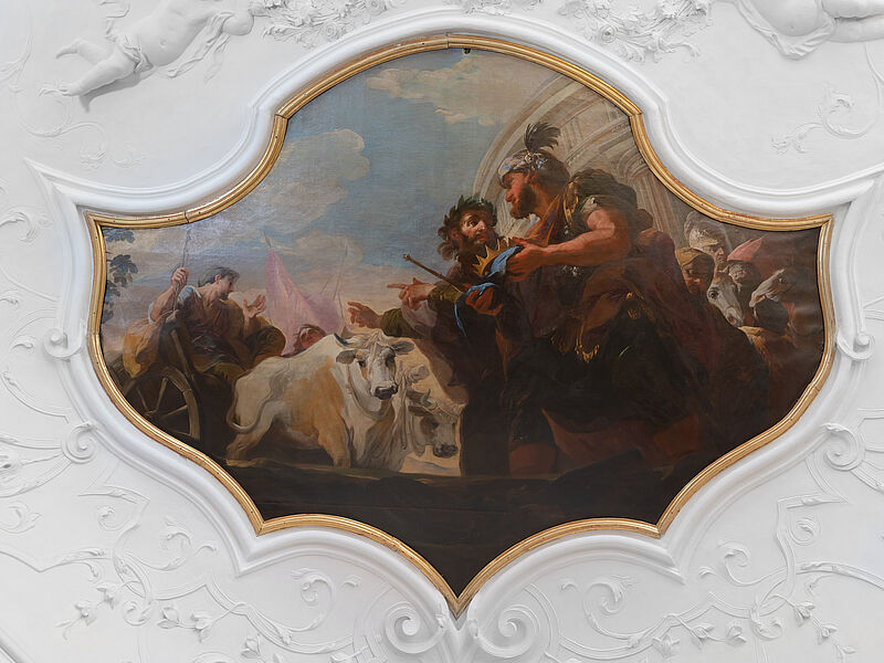 Deckengemälde - Die Phryger erkennen in Gordios den prophezeiten König