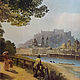 FISCHBACH Johann (1797-1871), „Blick auf Salzburg“, Bildausschnitt