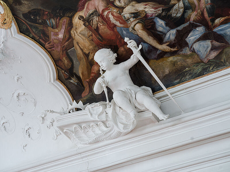 Stuckfigur Trabantenbild I - Allegorie der Herrschaft