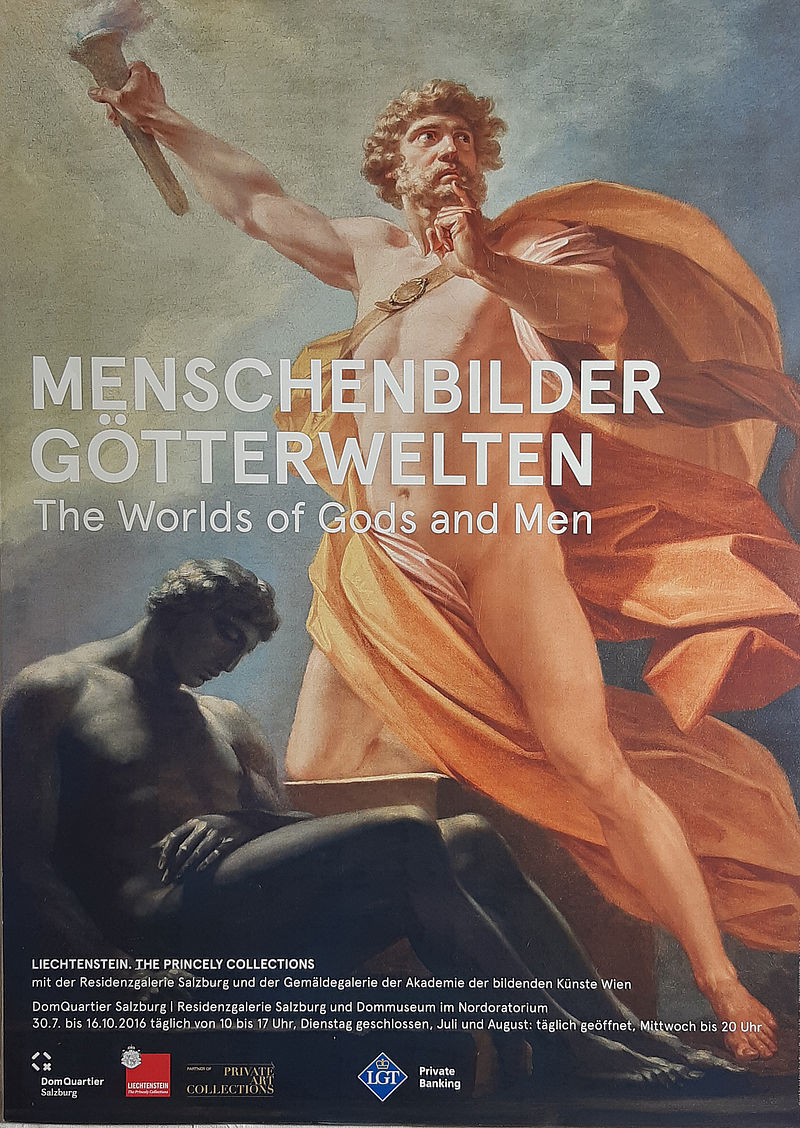 MENSCHENBILDER GÖTTERWELTEN LIECHTENSTEIN. The Princely Collections mit Residenzgalerie Salzburg und der Akademie der bildenden Künste Wien 30.7.-16.10.2016 - Füger - DIN A1