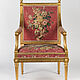 Armsessel im klassischen Louis XVI Stil rot