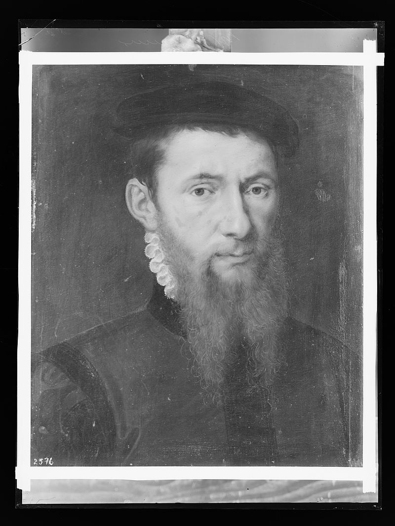 Wolfrum glass plate - Anthonis Mor, Portrait of a Man, Inv.-no. 310