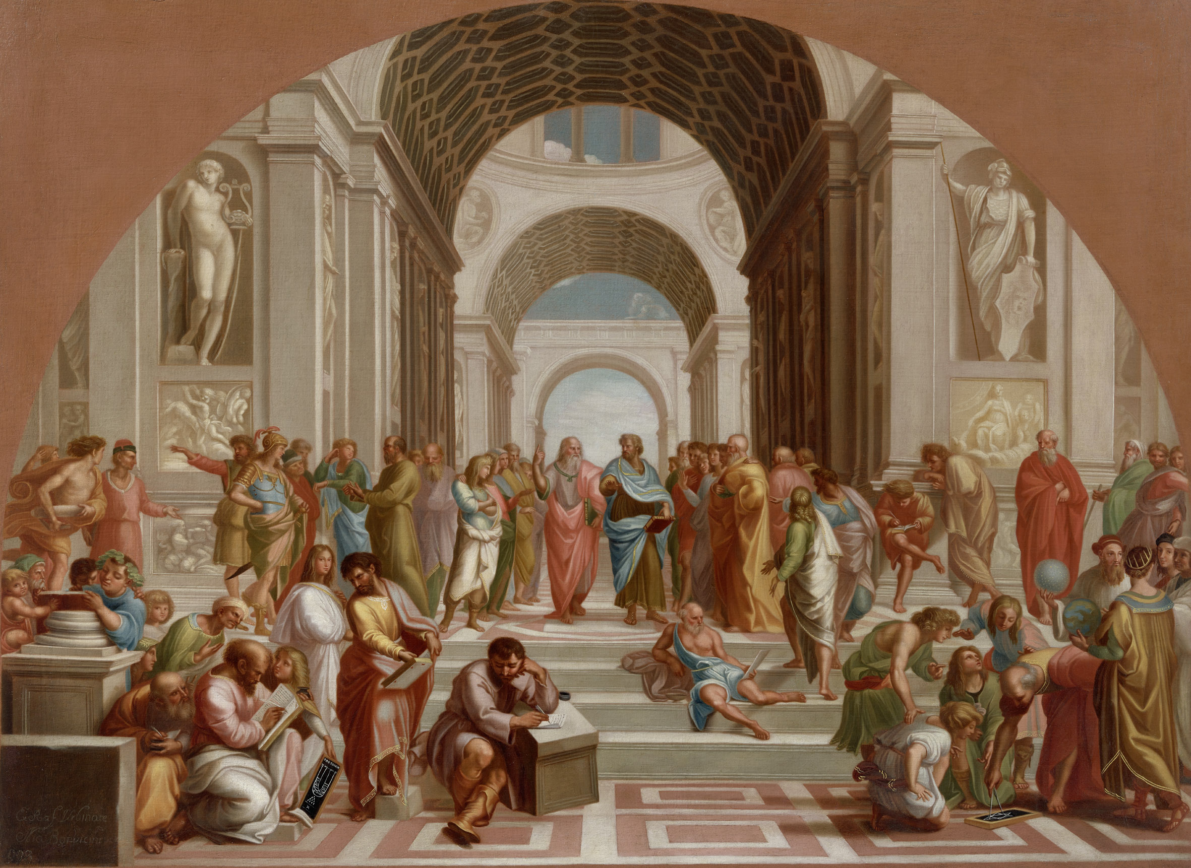 School of Athens, Painting after Raphael (1483 1520), Stanza della