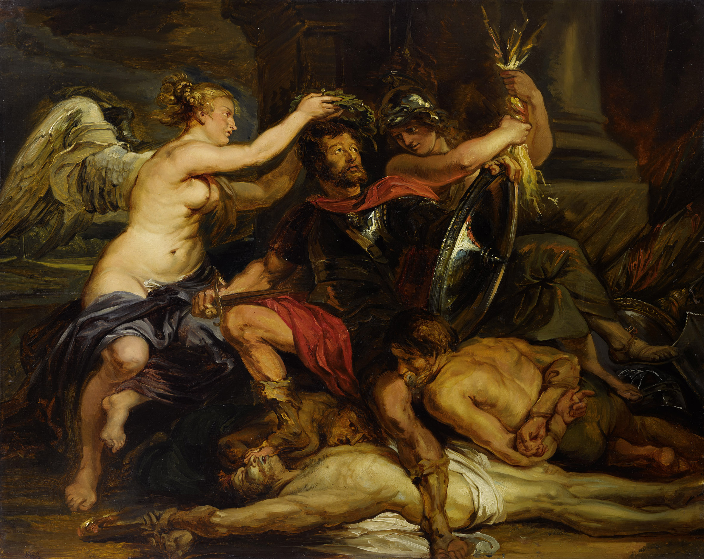 Die Krönung des Siegers (Kopie nach Peter Paul Rubens (1577–1640), „Die Krönung des Siegers“)