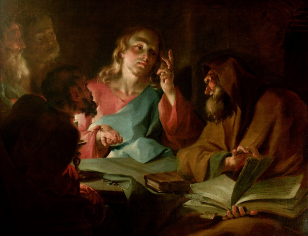 Christ and Nicodemus, 1739, Paul Troger, oil on canvas, on loan from St Ursula's Convent, Salzburg, © Dommuseum, J. Kral