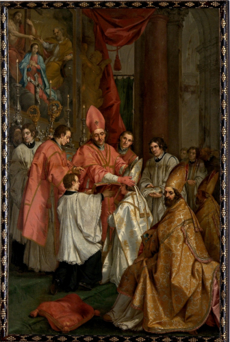 Consecration of Bishop Virgil, 1672, Frans II de Neve, oil on canvas, inv.no. KAT 101, © Dommuseum, J. Kral