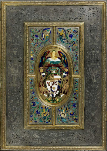 Missal of  Prince-Archbishop Wolf Dietrich von Raitenau, 1598/1599, Cover 1601/1603, Hans Karl, silver, partly gilded, enamel, niello, inv.no. S 12, ©Dommuseum, J. Kral