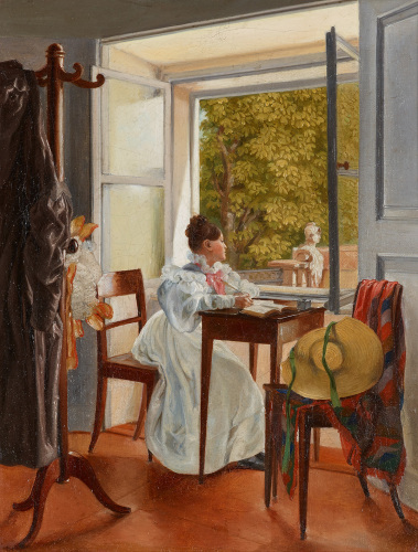 Peter Krafft, Marie Krafft at the desk, um 1830 © Belvedere, Wien