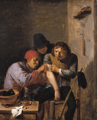 Adriaen Brouwer, Feeling, around 1635, oil/oak , 24.1 x 19.9 cm, inv. no. 533 © RGS/Ghezzi