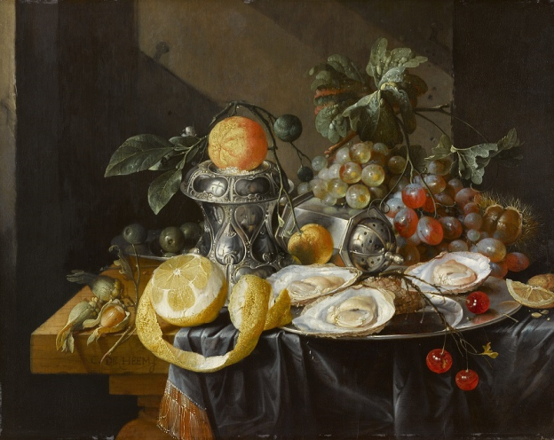 Cornelis de Heem, Still Life with Oysters, Lemons and Grapes, oil/oak, 35.5 x 45 cm, inv. no. 561 © RGS/Ghezzi