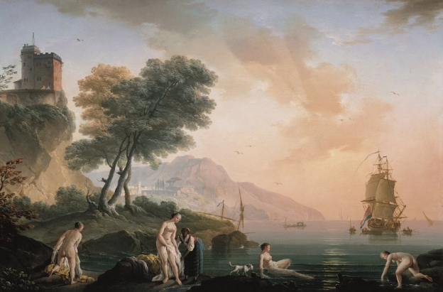 Claude-Joseph Vernet, Badende Mädchen am Meeresufer, 1761, Öl/Leinwand, 49,8 x 73,8 cm, Inv. Nr. 474  © RGS/Ghezzi