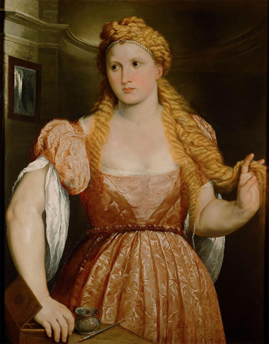 Bordone, Portrait of a Young Woman at her Dressing Table, c. 1550  © KHM-Museumsverband