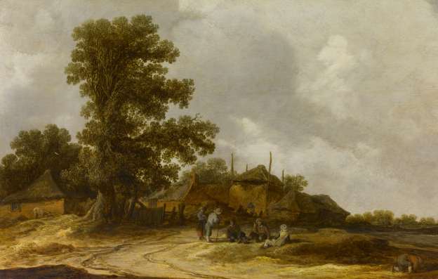 Jan van Goyen (1596 Leiden – 1656 Den Haag), Bauernhöfe mit Heustock an einem sandigen Weg, 1632, ÖL/Eichenholz, Inv.-Nr. 427 © RGS/Ghezzi