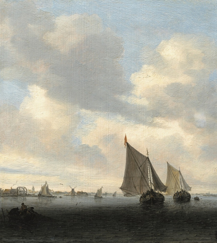 Salomon van Ruysdael, Seascape with Sailing Boat on the Right, oil/oak, 35.8 x 32.9 cm,  inv no. 552  © RGS/Ghezzi