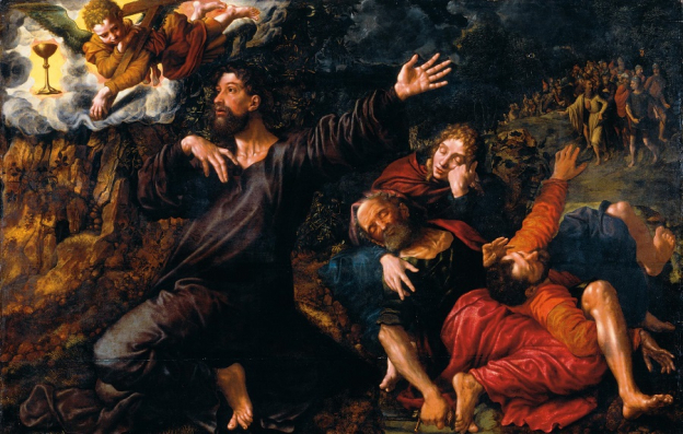 Jan Sanders gen. Hemessen (um 1500/04 Hemessen bei Antwerpen - vor 1566/nach 1575 Haarlem (?)), Christus am Ölberg, Öl/Eichenholz, 154 x 235 cm, 1554,  Residenzgalerie Salzburg  © RGS/Ghezzi