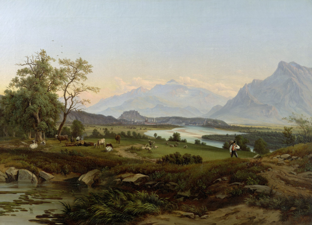 Johann Anton CASTELL (1810–1867) Salzburger Ansicht von Maria Plain, 1849 Öl/Leinwand, 79,5 x 110 cm, Inv.-Nr. 8 © RGS/Ghezz