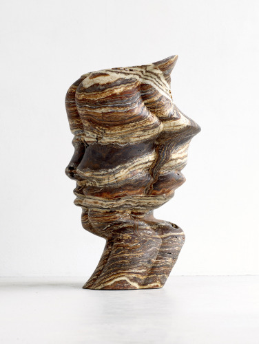 Tony Cragg, Untitled 2019. Stone (Travertino), 110 x 91 x 68 cm.  © Michael Richter