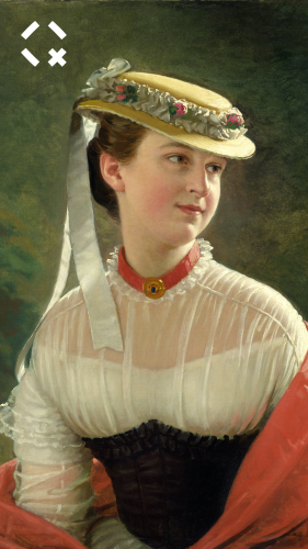 Anton Einsle, Anna Hüffel, geb. Einsle, die Tochter des Künstlers, ca. 1870 © RGS/Ghezzi