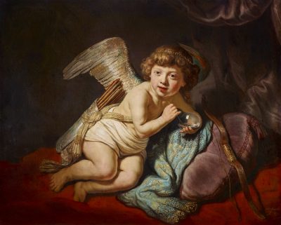 Amor mit Seifenblasen von Rembrandt