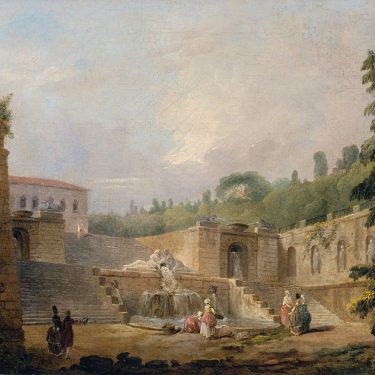 Veranstaltung Online Kunstgenuss:Hubert Robert, Brunnen auf einer Schlossterrasse im DomQuartier Salzburg