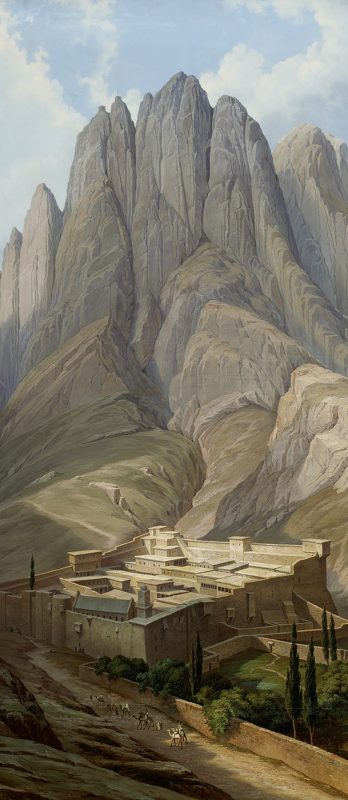Hubert Sattler (1817–1904) nach David Roberts (1796–1864), Das Katharinenkloster im Sinai (Ägypten), 1845, Öl auf Leinwand © Salzburg Museum